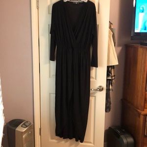 BOOHOO black wrap dress